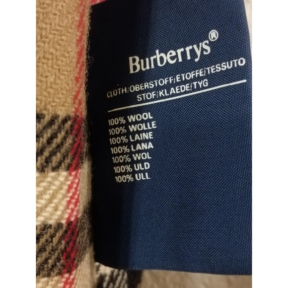Burberrys Vintage Nova Check Wool Liner Vest Tan Plaid Sleeveless Jacket women L - Picture 8 of 11